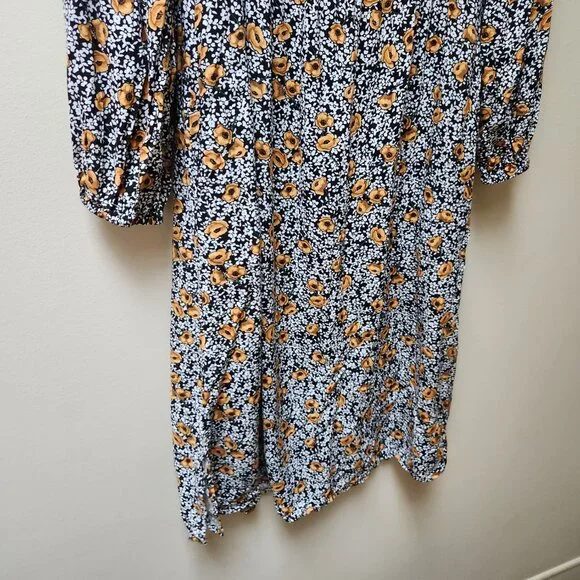 Lost + Wander floral smocked midi dress / anthropologie / M - Picture 3 of 7